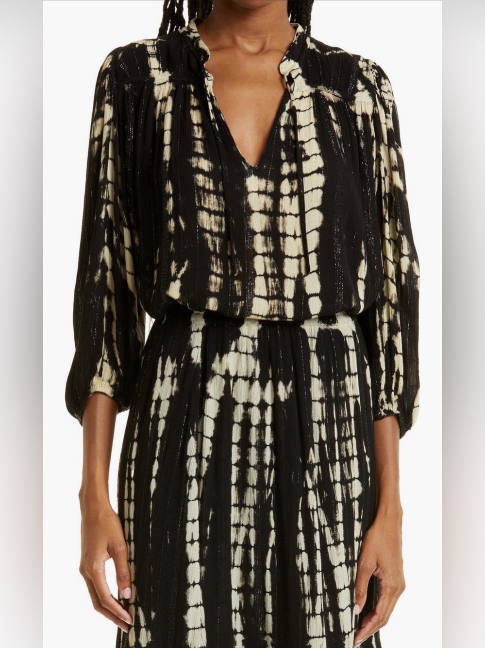 EUC BA&SH Kea Three Quarter Sleeve Blouse size L
